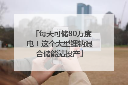 每天可储80万度电！这个大型锂钠混合储能站投产