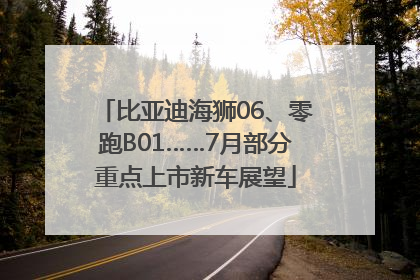 比亚迪海狮06、零跑B01……7月部分重点上市新车展望