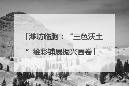 潍坊临朐：“三色沃土”绘彩铺展振兴画卷