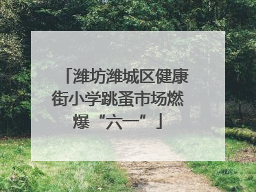 潍坊潍城区健康街小学跳蚤市场燃爆“六一”