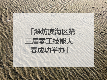 潍坊滨海区第三届零工技能大赛成功举办