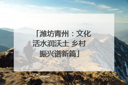 潍坊青州：文化活水润沃土 乡村振兴谱新篇