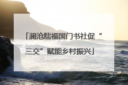 澜沧糯福国门书社促“三交”赋能乡村振兴