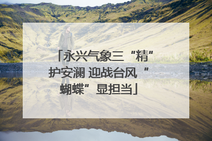 永兴气象三“精”护安澜 迎战台风“蝴蝶”显担当