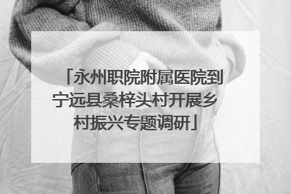 永州职院附属医院到宁远县桑梓头村开展乡村振兴专题调研