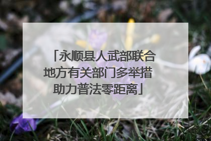 永顺县人武部联合地方有关部门多举措助力普法零距离