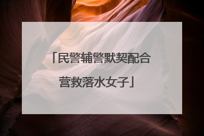 民警辅警默契配合 营救落水女子