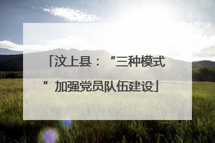 汶上县：“三种模式”加强党员队伍建设