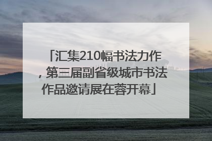 汇集210幅书法力作，第三届副省级城市书法作品邀请展在蓉开幕