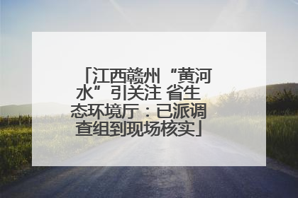 江西赣州“黄河水”引关注 省生态环境厅：已派调查组到现场核实