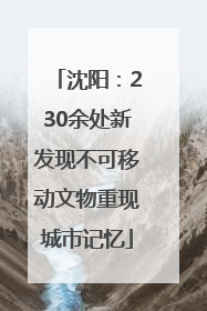 沈阳：230余处新发现不可移动文物重现城市记忆