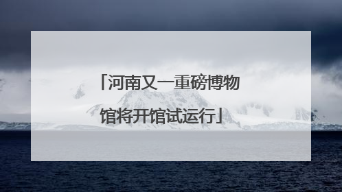河南又一重磅博物馆将开馆试运行
