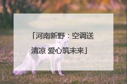 河南新野：空调送清凉 爱心筑未来