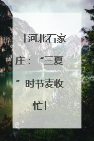 河北石家庄：“三夏”时节麦收忙