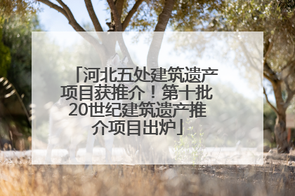 河北五处建筑遗产项目获推介！第十批20世纪建筑遗产推介项目出炉