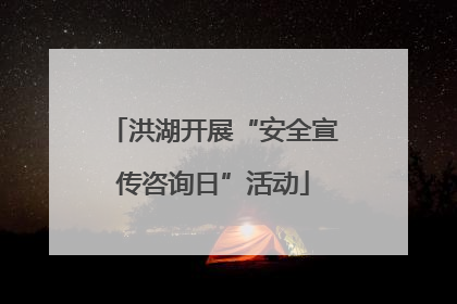 洪湖开展“安全宣传咨询日”活动