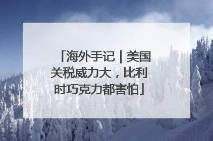海外手记｜美国关税威力大，比利时巧克力都害怕