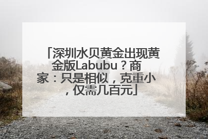 深圳水贝黄金出现黄金版Labubu？商家：只是相似，克重小，仅需几百元