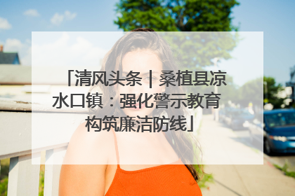 清风头条｜桑植县凉水口镇：强化警示教育 构筑廉洁防线