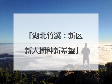 湖北竹溪：新区新人播种新希望