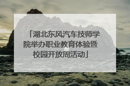 湖北东风汽车技师学院举办职业教育体验暨校园开放周活动