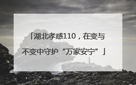 湖北孝感110，在变与不变中守护“万家安宁”