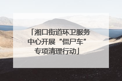 湘口街道环卫服务中心开展“僵尸车”专项清理行动