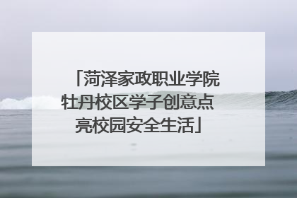菏泽家政职业学院牡丹校区学子创意点亮校园安全生活