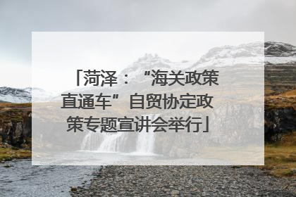 菏泽：“海关政策直通车”自贸协定政策专题宣讲会举行