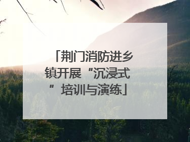 荆门消防进乡镇开展“沉浸式”培训与演练