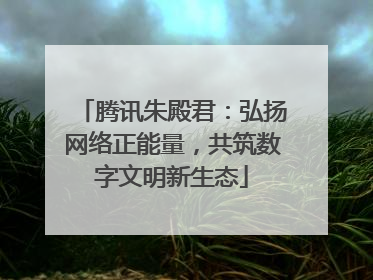 腾讯朱殿君：弘扬网络正能量，共筑数字文明新生态