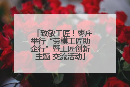 致敬工匠！枣庄举行“劳模工匠助企行”暨工匠创新主题 交流活动