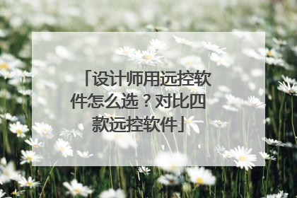 设计师用远控软件怎么选？对比四款远控软件