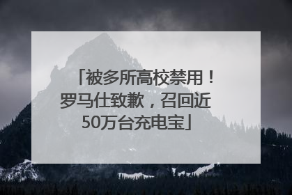 被多所高校禁用！罗马仕致歉，召回近50万台充电宝