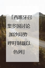 西班牙召集多国讨论加沙局势 呼吁制裁以色列