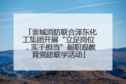 襄城消防联合泽东化工集团开展“立足岗位，实干担当”履职观教育党建联学活动