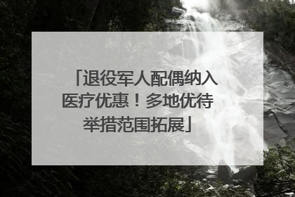 退役军人配偶纳入医疗优惠！多地优待举措范围拓展