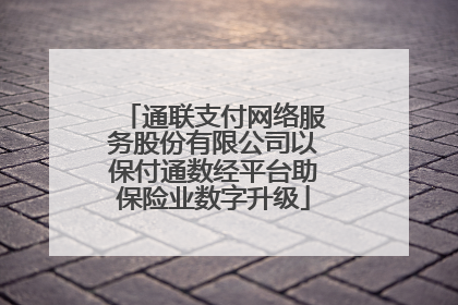 通联支付网络服务股份有限公司以保付通数经平台助保险业数字升级