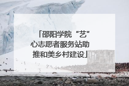 邵阳学院“艺”心志愿者服务站助推和美乡村建设