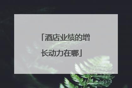 酒店业绩的增长动力在哪