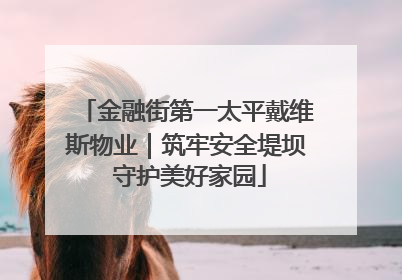 金融街第一太平戴维斯物业｜筑牢安全堤坝 守护美好家园