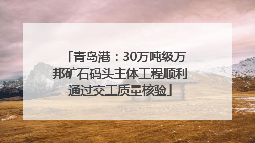 青岛港：30万吨级万邦矿石码头主体工程顺利通过交工质量核验