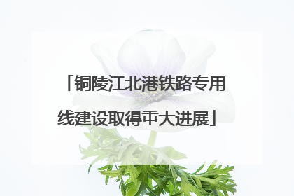 铜陵江北港铁路专用线建设取得重大进展
