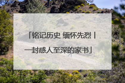 铭记历史 缅怀先烈丨一封感人至深的家书