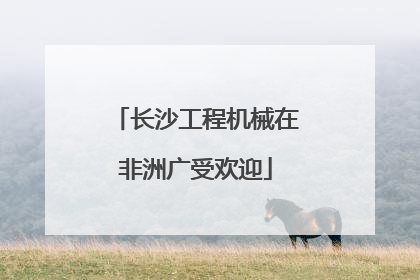 长沙工程机械在非洲广受欢迎