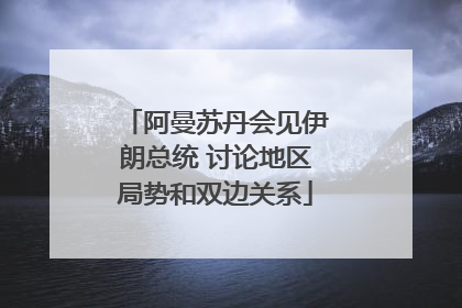 阿曼苏丹会见伊朗总统 讨论地区局势和双边关系