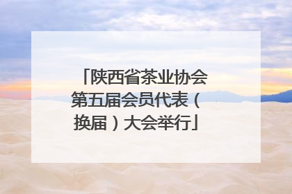 陕西省茶业协会第五届会员代表（换届）大会举行