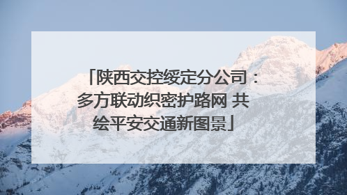 陕西交控绥定分公司：多方联动织密护路网 共绘平安交通新图景