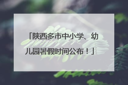 陕西多市中小学、幼儿园暑假时间公布！