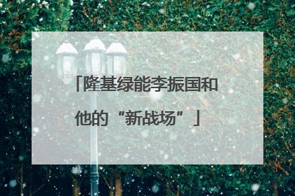 隆基绿能李振国和他的“新战场”